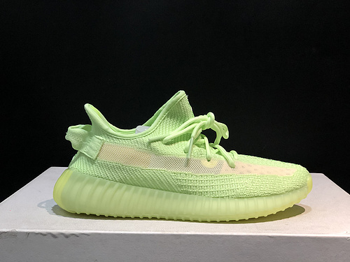 adidas Yeezy Boost 350 V2 Glow in the Dark for luminous green men_s and women_s shoe account number_ EG5293 36-48 yards-66e87c54